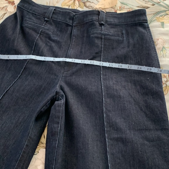 Loft ON TREND WIDE LEG dark denim sewn in seam NWT - Picture 10 of 11
